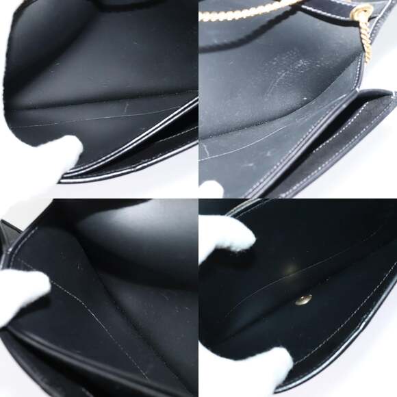 DIOR Honeycomb Canvas Chain Shoulder Bag Black Gold - Picture 12 of 12